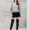 Casual printed puffy sleeve top